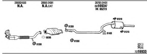 FONOS HY20014 Exhaust System
